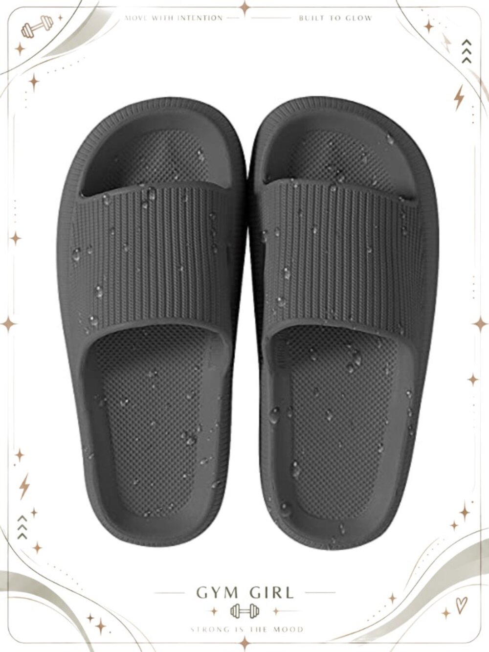 EVA Pillow Slide Slippers Non-Slip Quick Drying Open Toe Shower Sandals